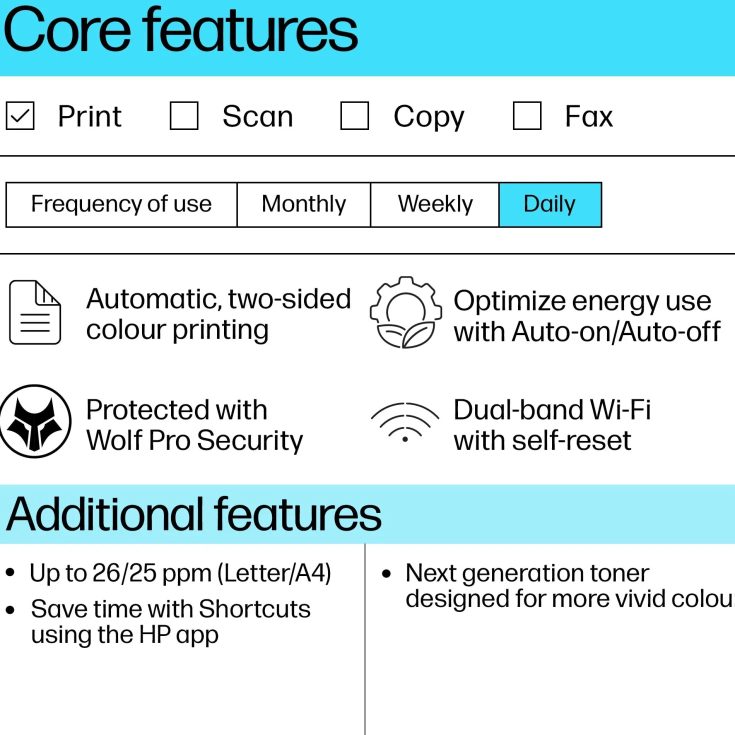 Färglaserskrivare HP Color LaserJet Pro 3202dw, duplex, trådlös