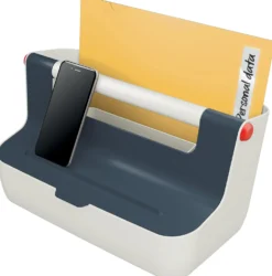 Förvaringsbox Leitz Cosy bärbar, grå, A4-format