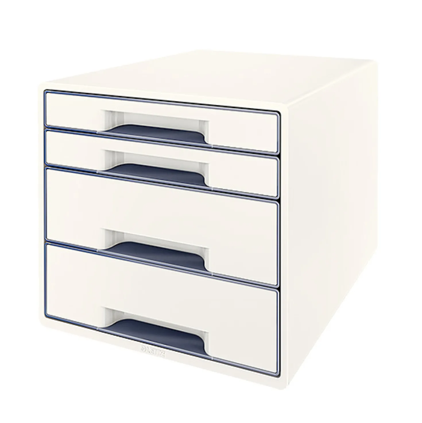 Förvaringsbox Leitz WOW, 4 lådor, pärlvit och grå
