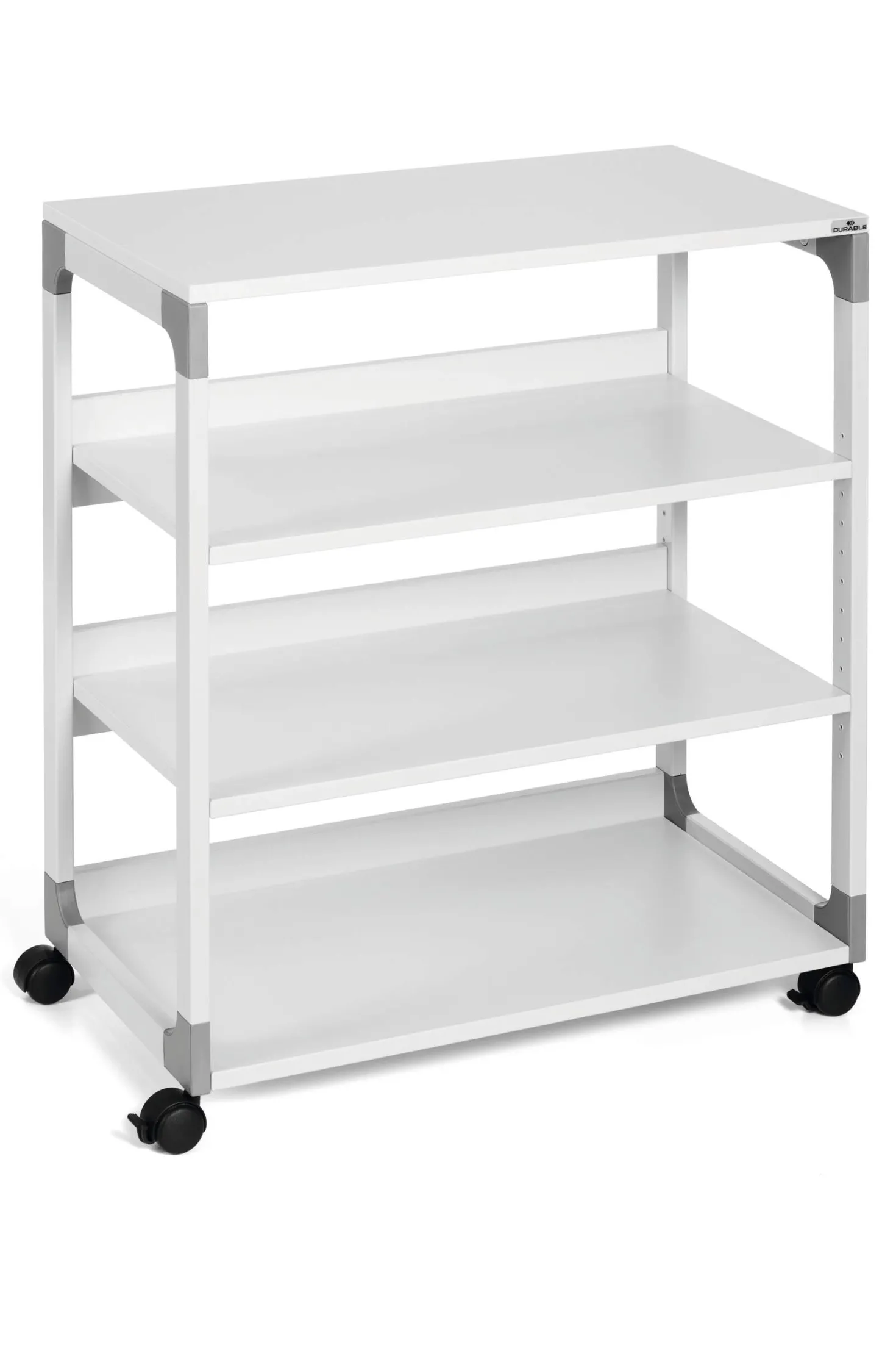 Förvaringshurts Durable SYSTEM MULTI 88, 4 hyllplan, på hjul