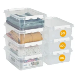 Förvaringslåda SmartStore Classic med lock, transparent, 20 liter
