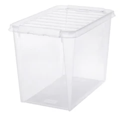 Förvaringslåda SmartStore Classic med lock, 66 liter, transparent
