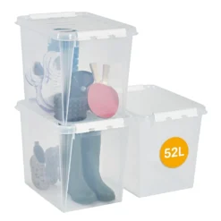 Förvaringslåda SmartStore Classic med lock, 52 liter, transparent