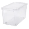 Förvaringslåda SmartStore Classic 70L, transparent, med hjul och lock