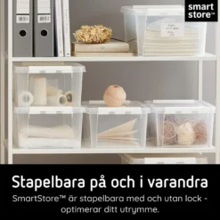 Förvaringslåda SmartStore Classic 70L, transparent, med hjul och lock