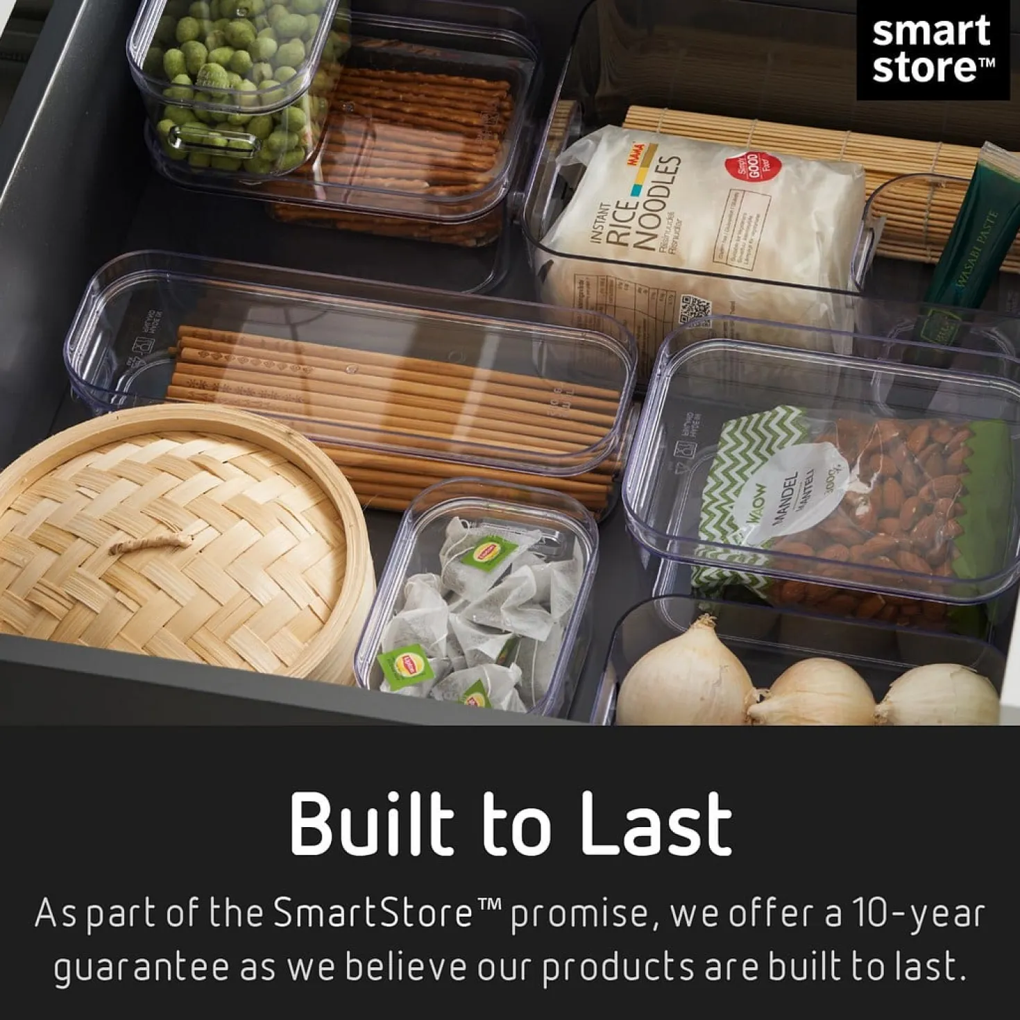 Förvaringslåda SmartStore Compact Sort, transparent, 29,5x10x6 cm