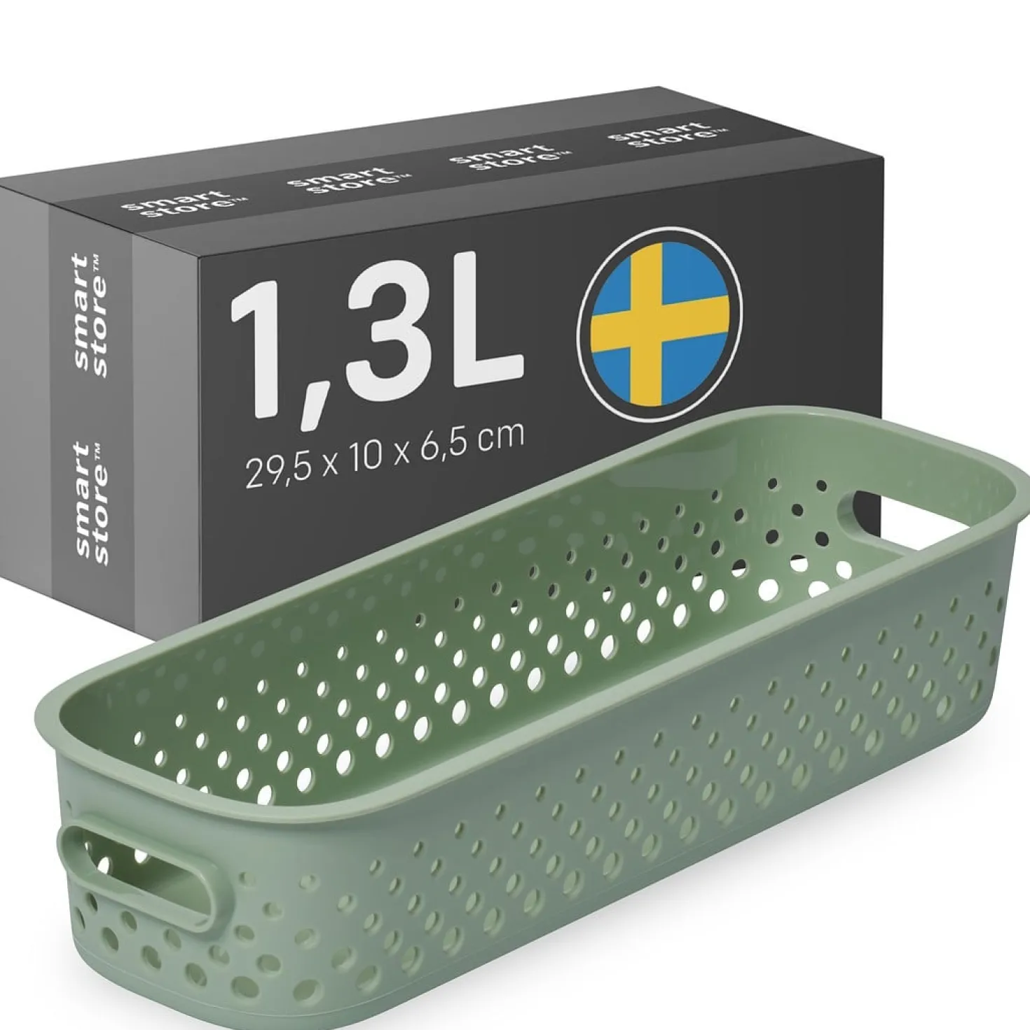 Förvaringslåda SmartStore Essence Slim, grön, 1.3L, 29.5 cm
