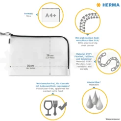 Förvaringspåse Herma Universal Bags A4+, mesh, 10 st