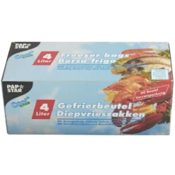 Fryspåse Papstar 4 liter, 60 st/rulle, med förslutningsklämma