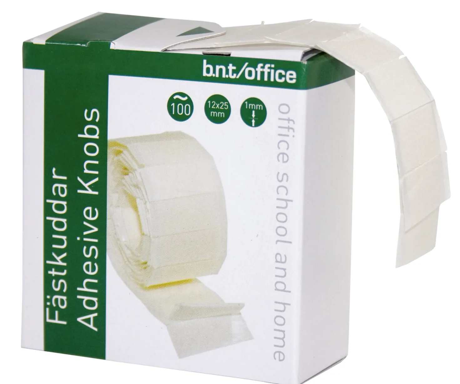Fästkuddar BNT Office Dubbelhäftande, 12x25 mm, 100 st