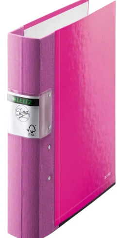 Gaffelpärm Leitz WOW A4, 60 mm, rosa