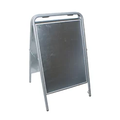 Gatuställ Sign A-ram Silver, 50x70 cm, dubbelsidig, antireflex