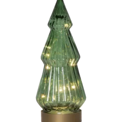 Glasdekoration Star Trading Verde, grön, varmvit LED, 24 cm