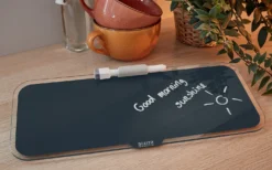Glastavla Leitz Cosy Memo, 15x38 cm, grå
