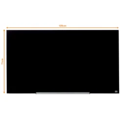 Glastavla Nobo Diamond Magnetisk, svart, 1260x711mm