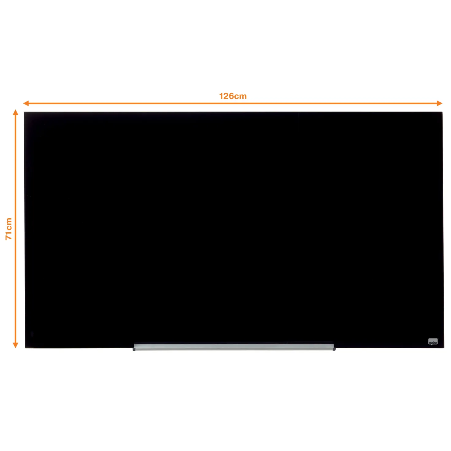 Glastavla Nobo Diamond Magnetisk, svart, 1260x711mm