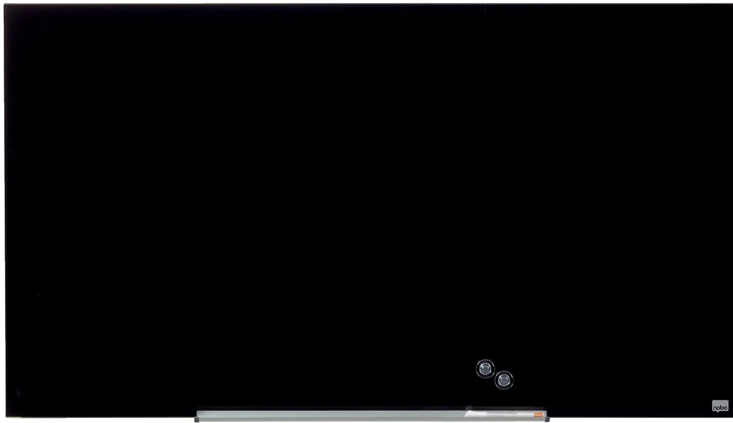 Glastavla Nobo Diamond Magnetisk, svart, 1260x711mm