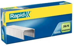 Häftklammer Rapid Standard 26/6, 20 ark, 5000 st