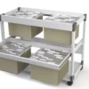 Hängmappsvagn Durable MULTI DUO, 200 mappar, A4, två plan