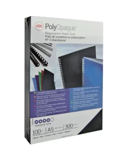 Inbindningsomslag GBC Polyopaque, vit, 300 mikron, 100 st