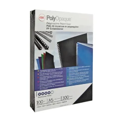 Inbindningsomslag GBC Polyopaque, vit, 300 mikron, 100 st