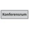 Informationsskylt Konferensrum Aluminium, 225x80mm, svart tryck