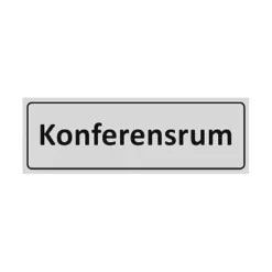 Informationsskylt Konferensrum Aluminium, 225x80mm, svart tryck