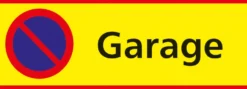 Informationsskylt Parkering Förbjuden Garage, aluminium, utomhus