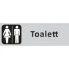 Informationsskylt Toalett Herr/Dam, självhäftande, aluminium/plast