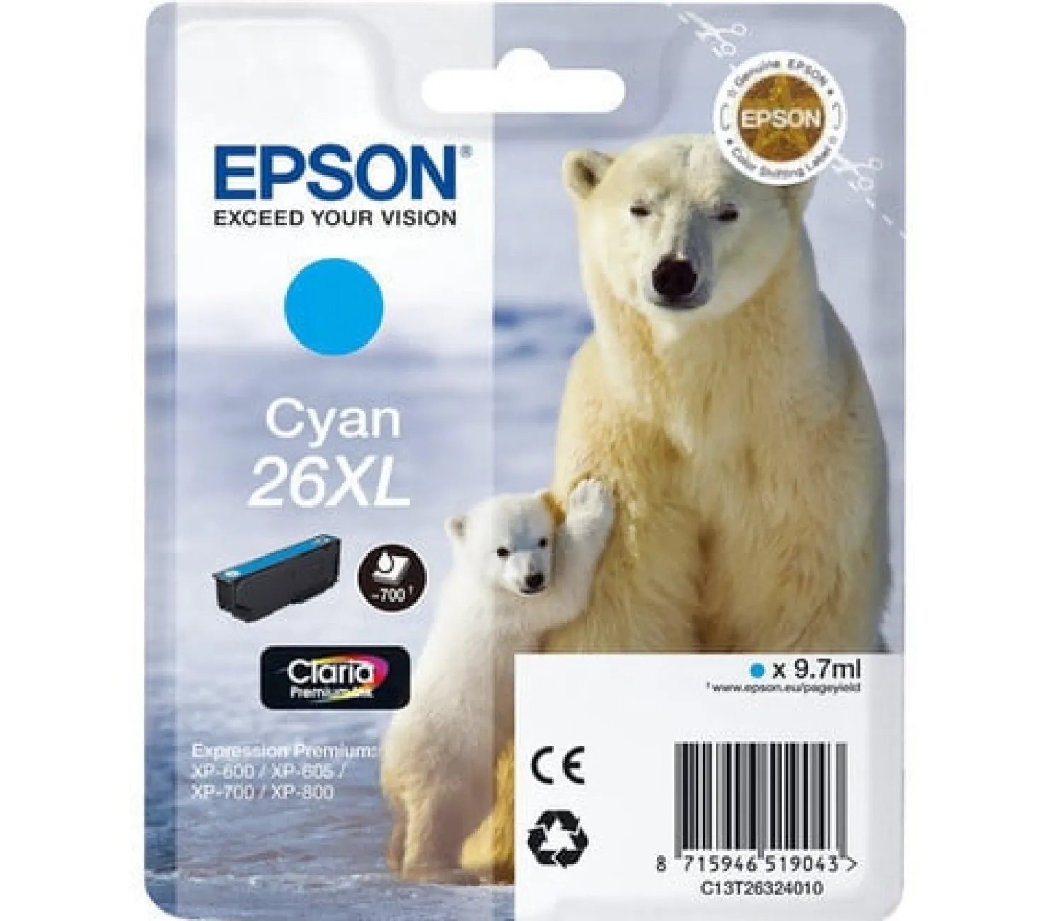 Ink-Jet Epson cyan T2632 XL