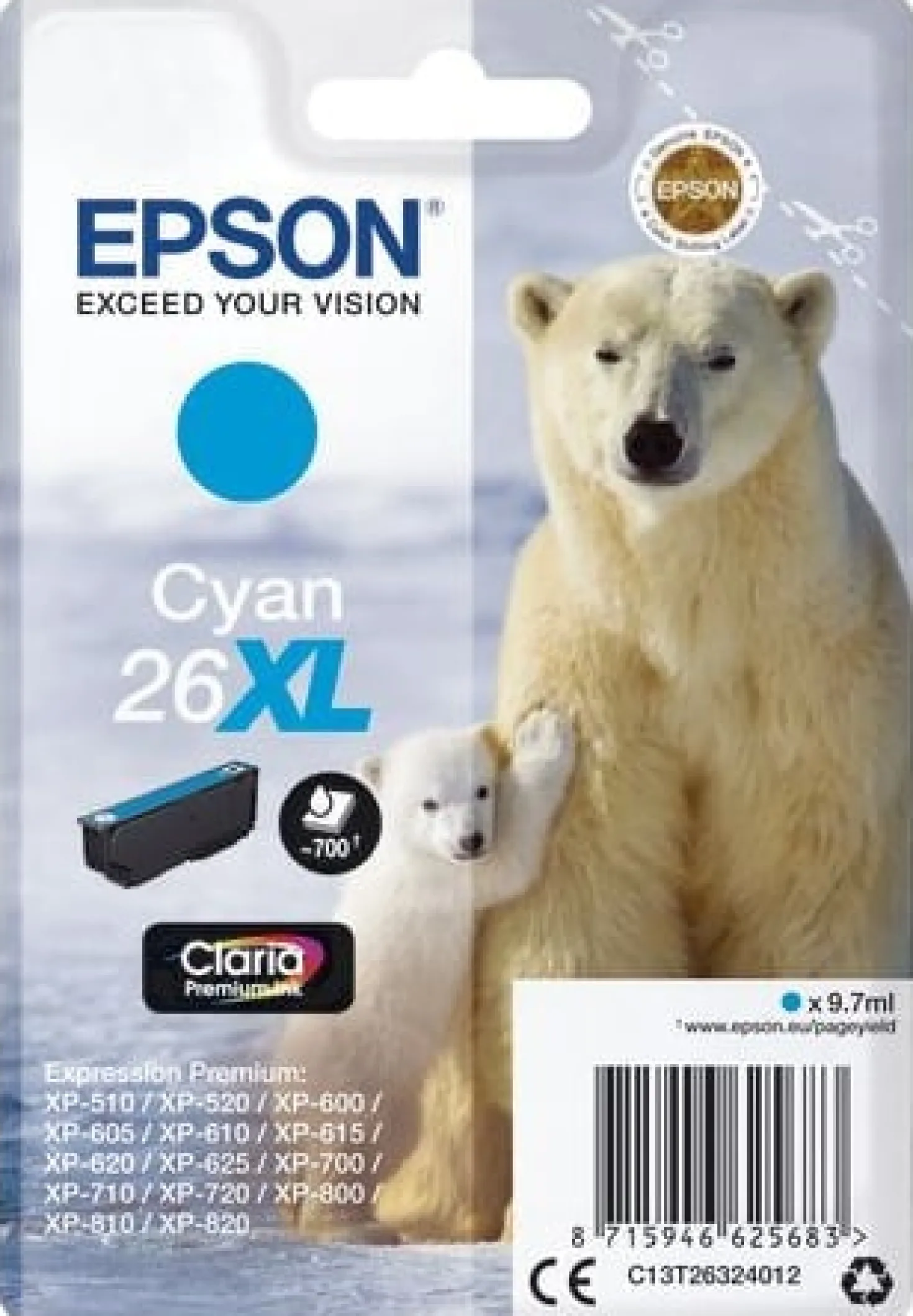 Ink-Jet Epson cyan T2632 XL