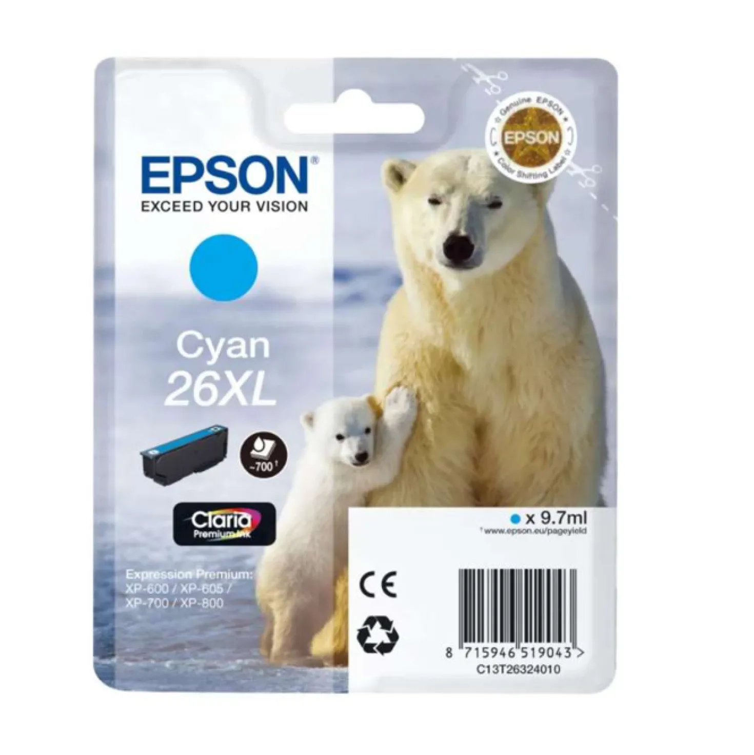 Ink-Jet Epson cyan T2632 XL