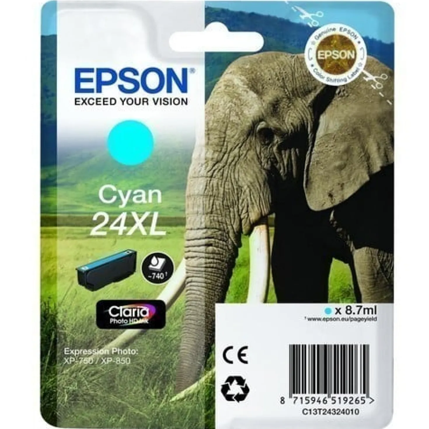 Ink-Jet Epson T2432 Cyan XL