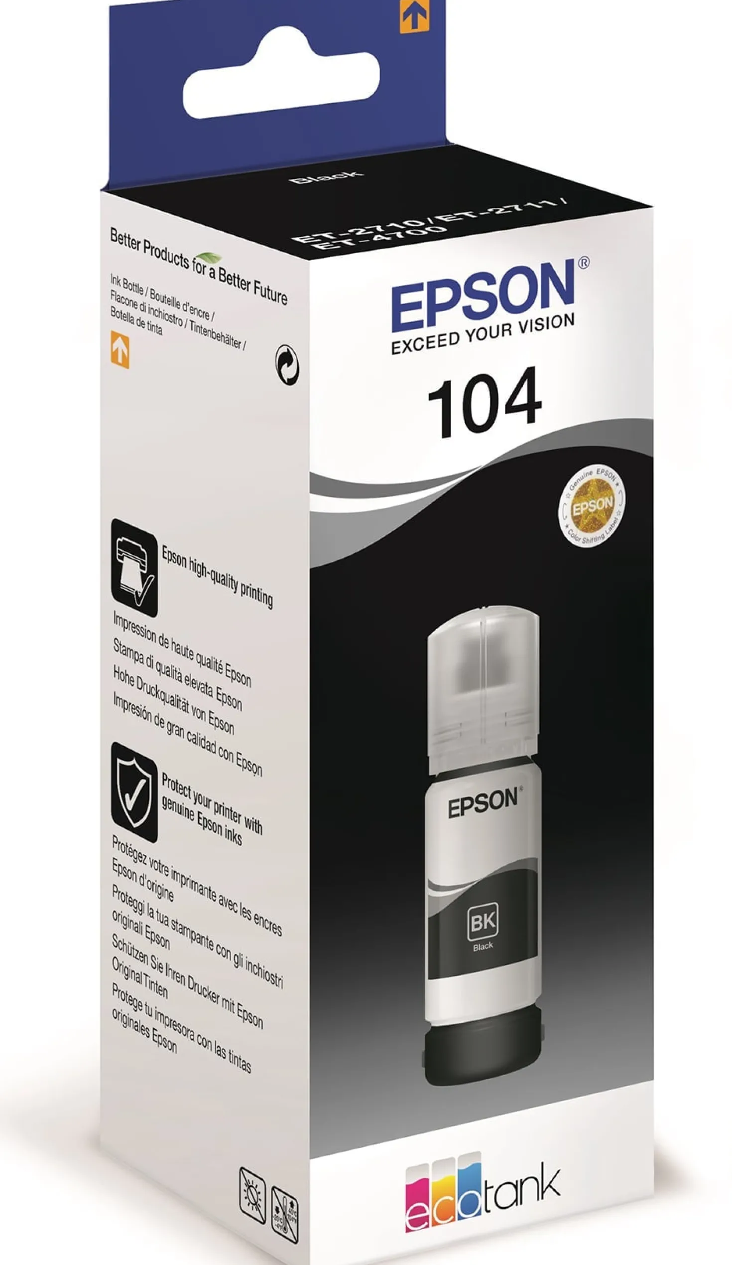 Ink-Jet Epson T104 Eco Tank svart