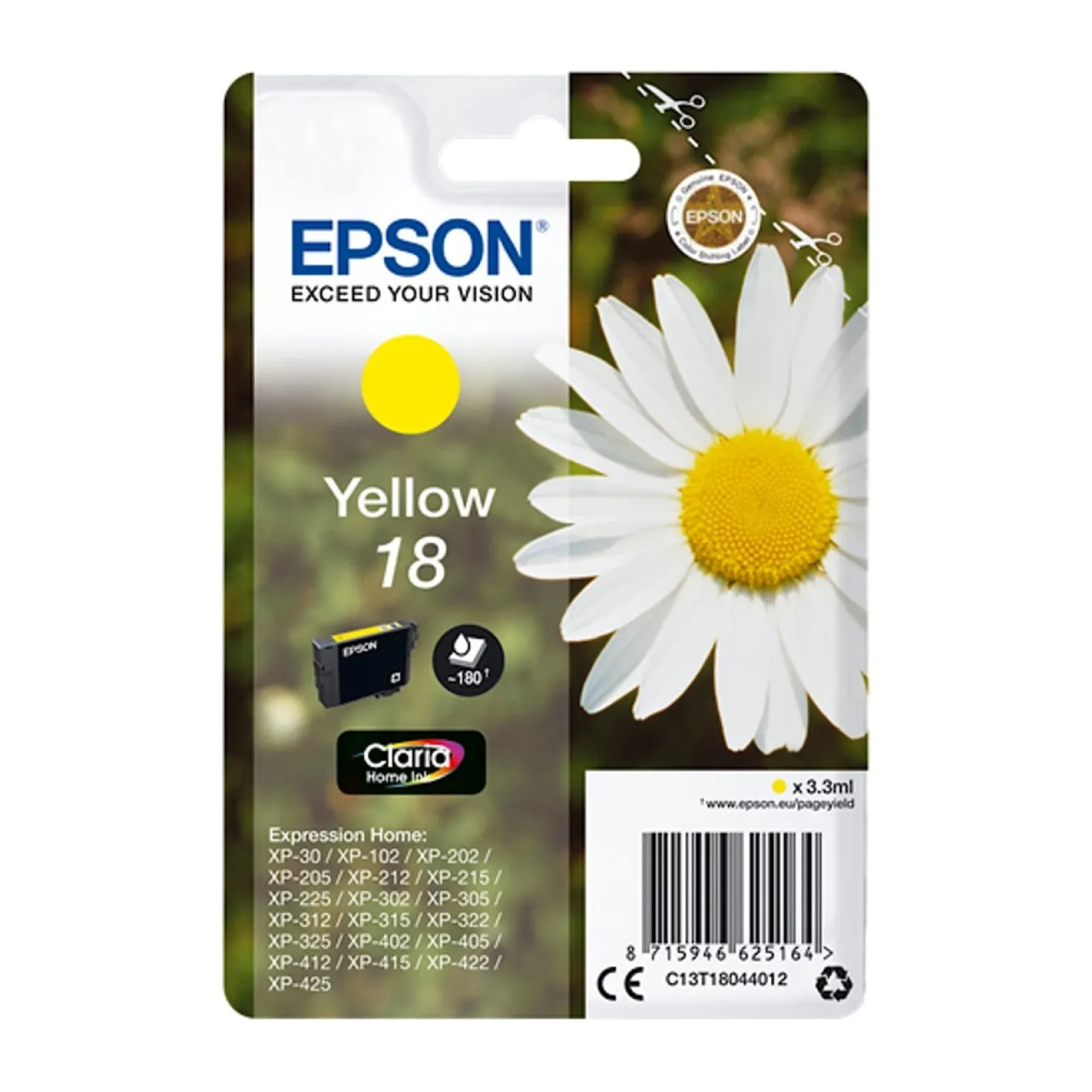 Ink-Jet-Epson T1804 gul