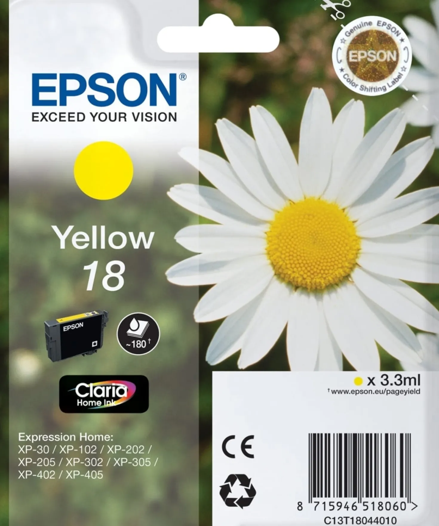 Ink-Jet-Epson T1804 gul