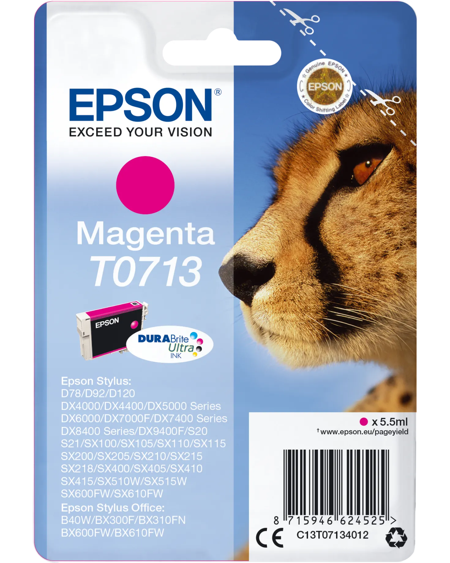 Ink-Jet Epson T0713 Magenta 5,5 Ml