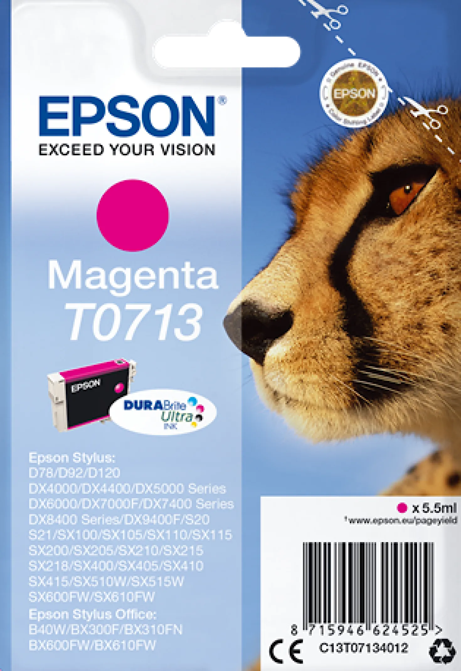 Ink-Jet Epson T0713 Magenta 5,5 Ml