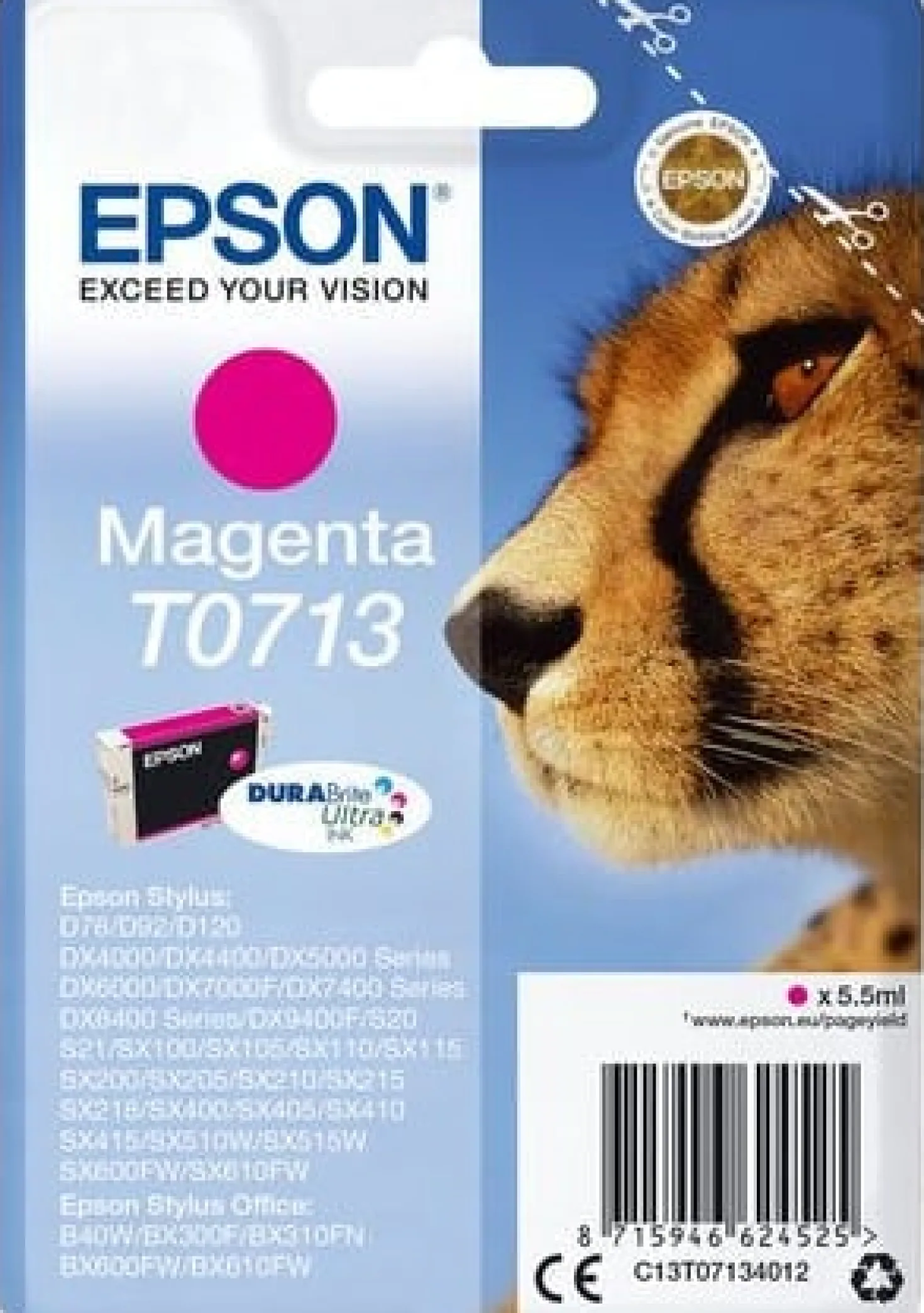 Ink-Jet Epson T0713 Magenta 5,5 Ml