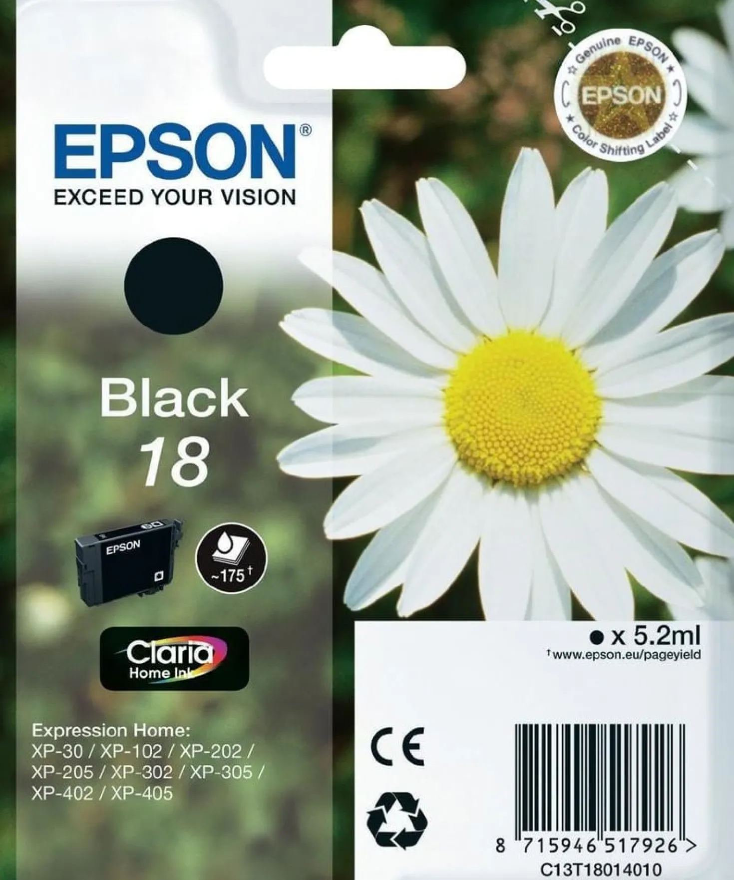 Ink-Jet-Epson T1801 svart