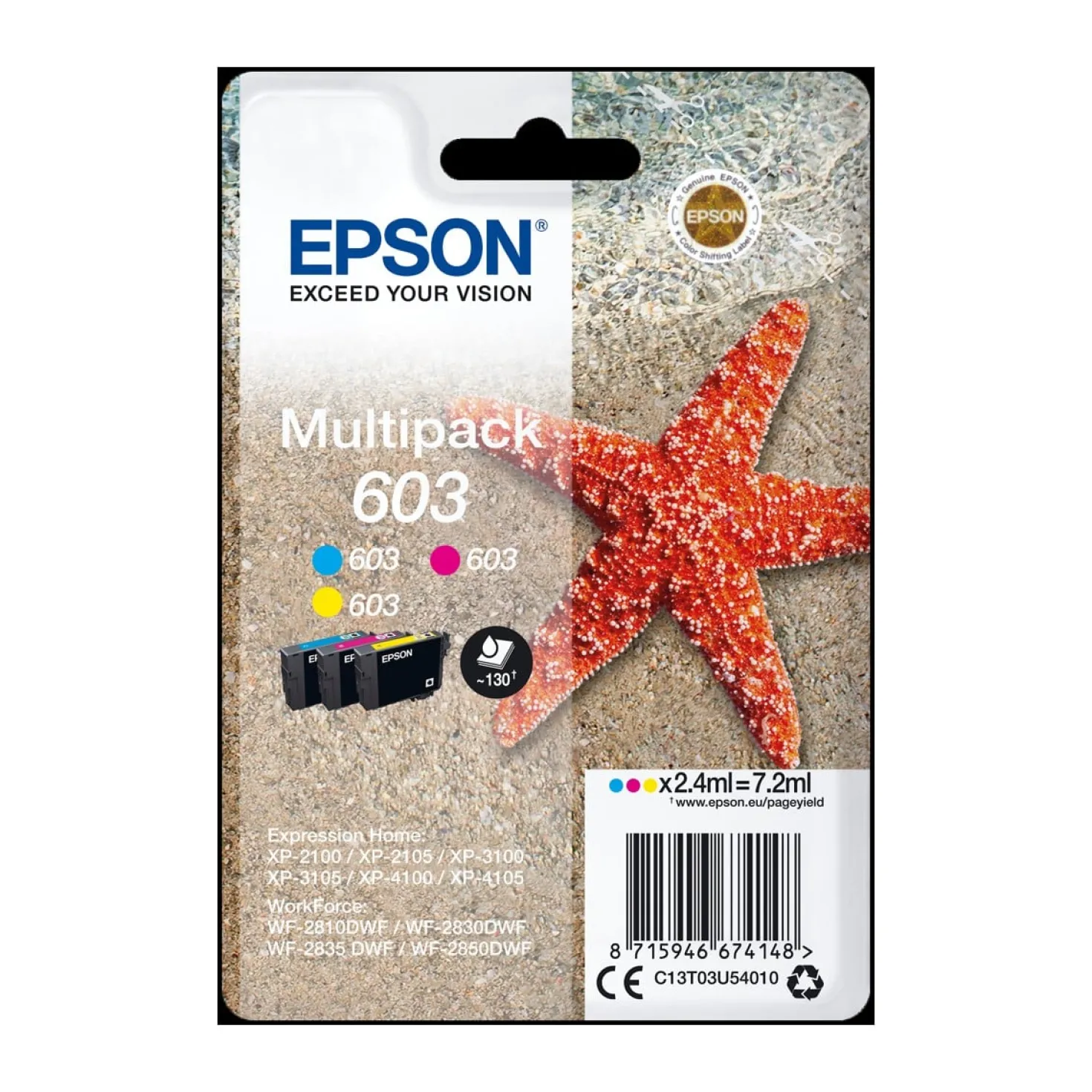 Ink-Jet Epson T03U 603 Multipack 3-färg