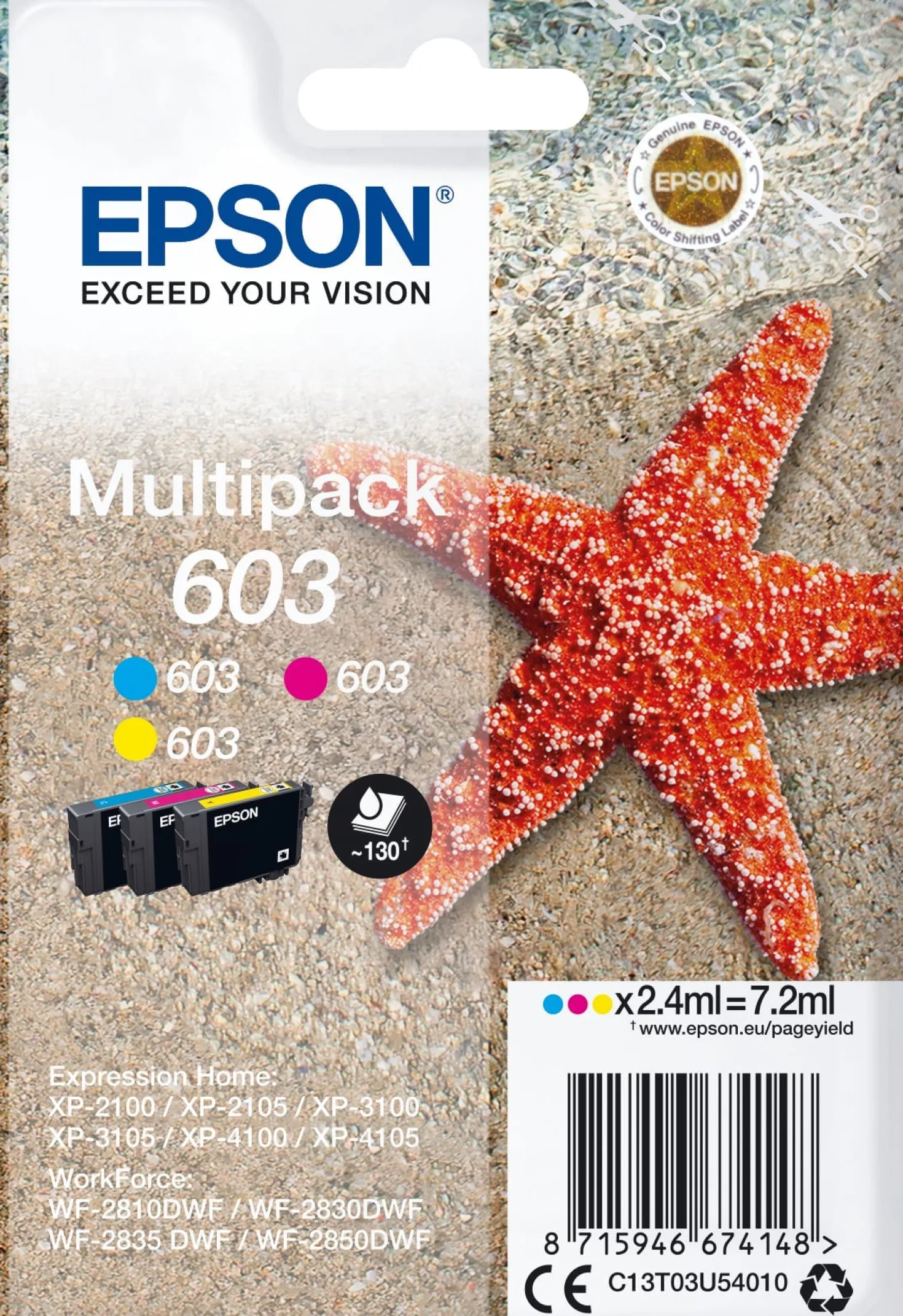Ink-Jet Epson T03U 603 Multipack 3-färg