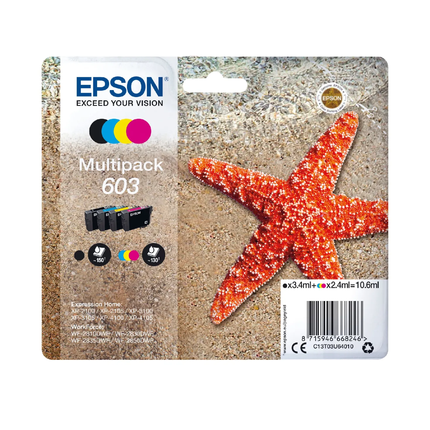 Ink-Jet Epson T03U 603 Multipack 4-färg