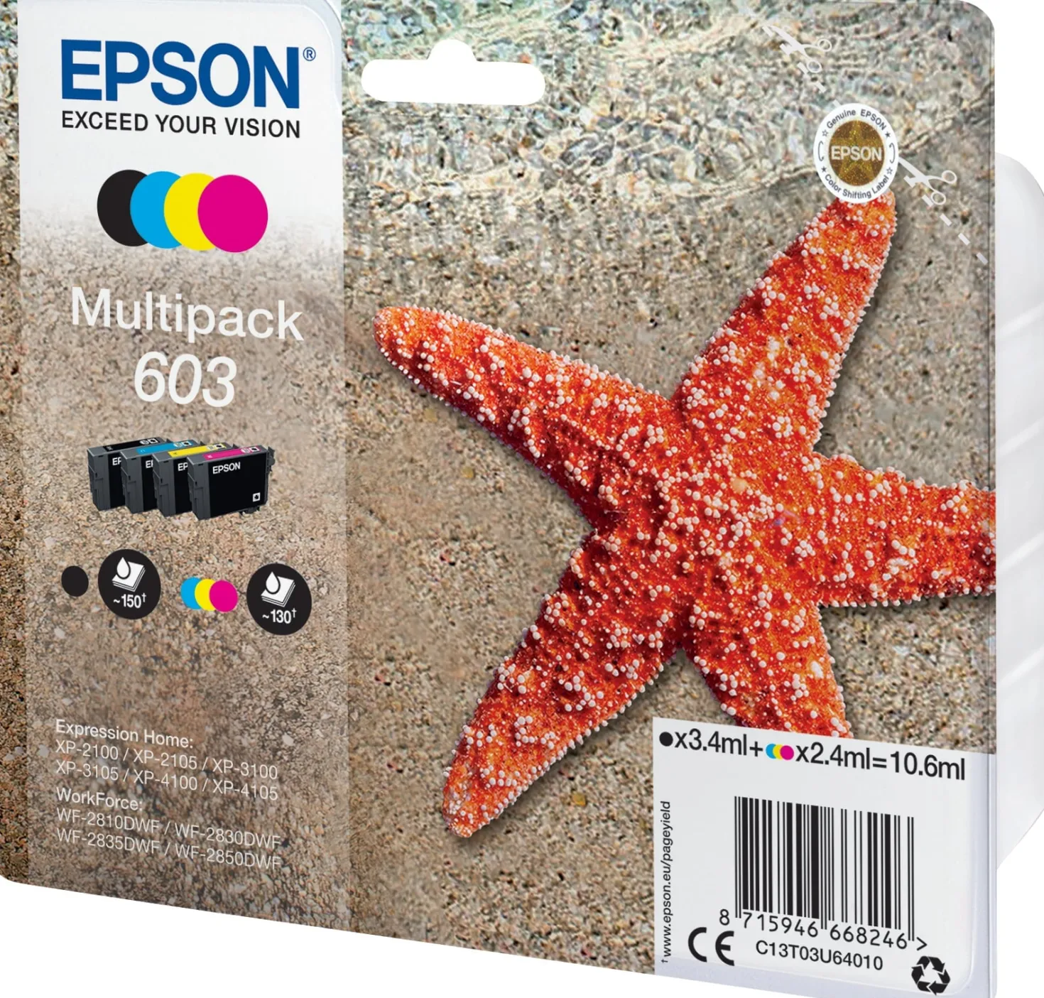 Ink-Jet Epson T03U 603 Multipack 4-färg