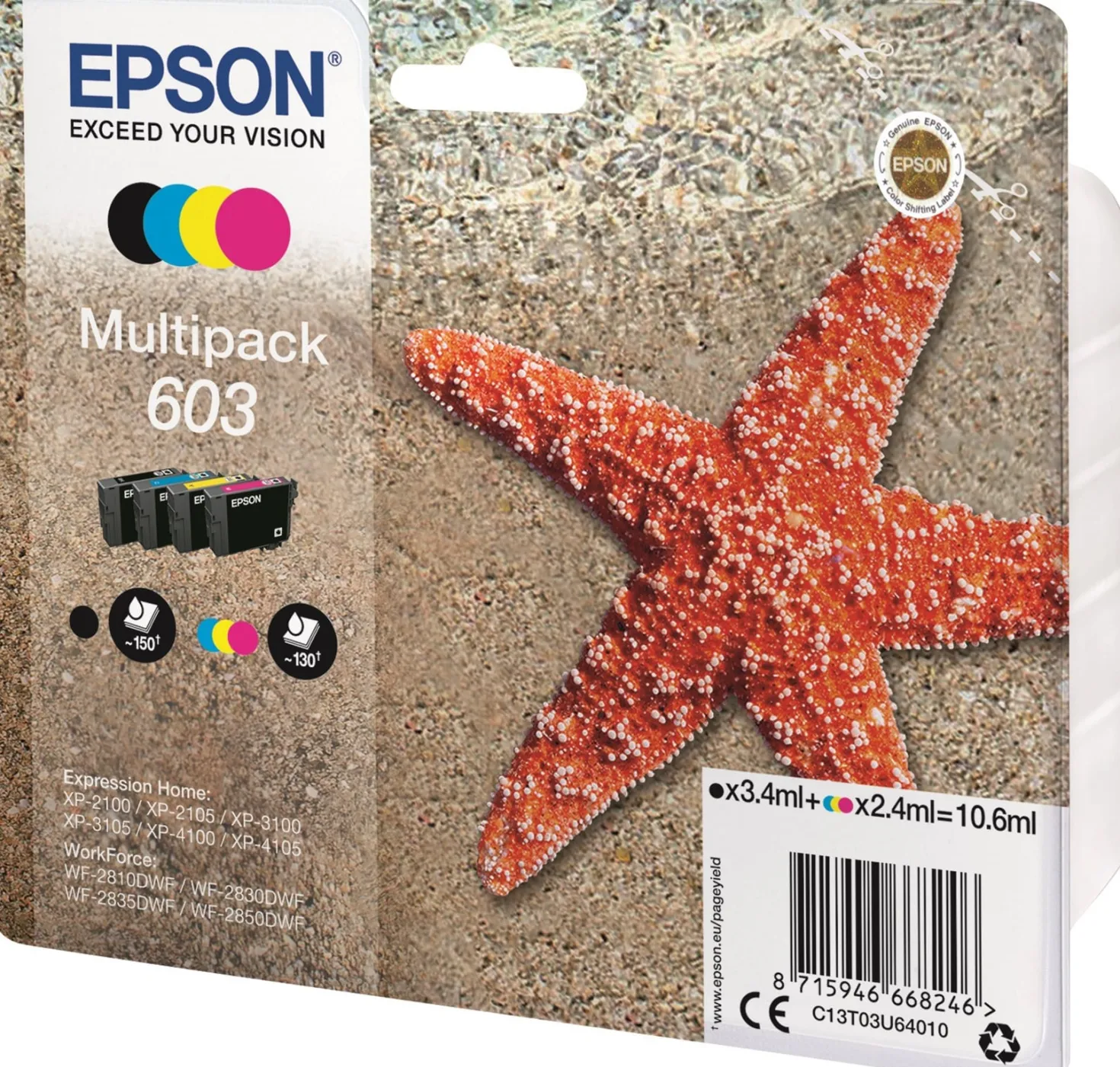 Ink-Jet Epson T03U 603 Multipack 4-färg