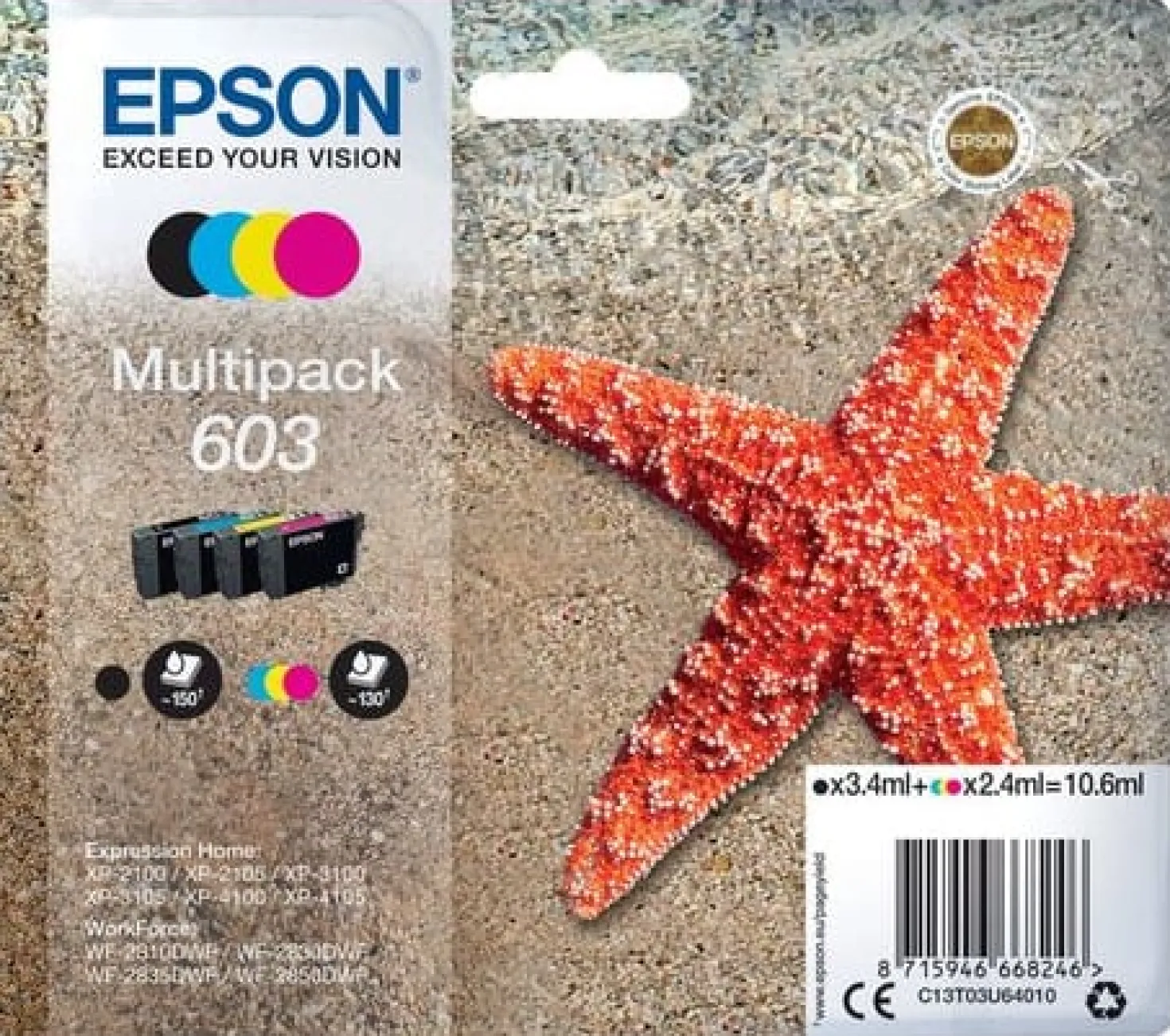 Ink-Jet Epson T03U 603 Multipack 4-färg