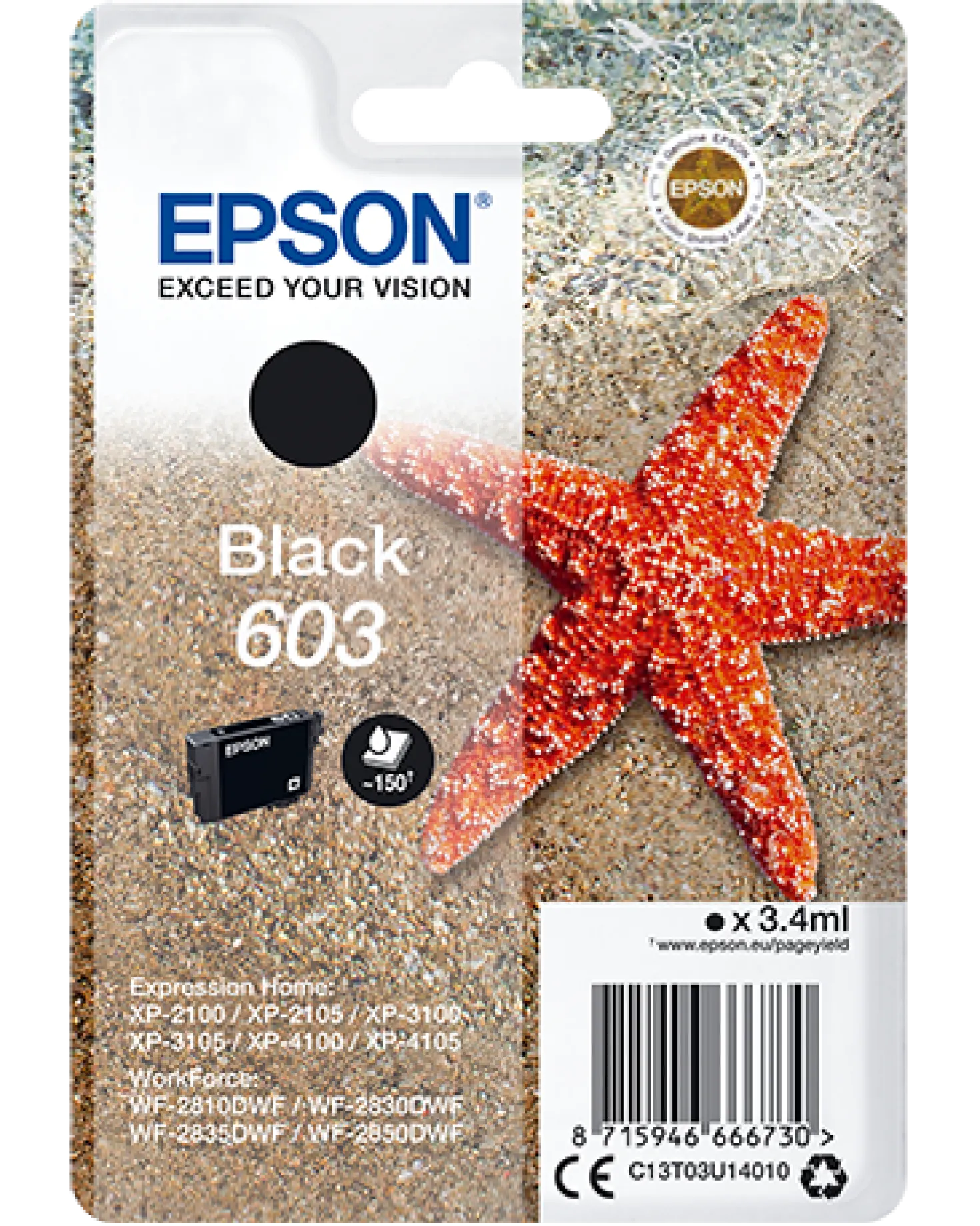 Ink-Jet Epson T03U 603 svart