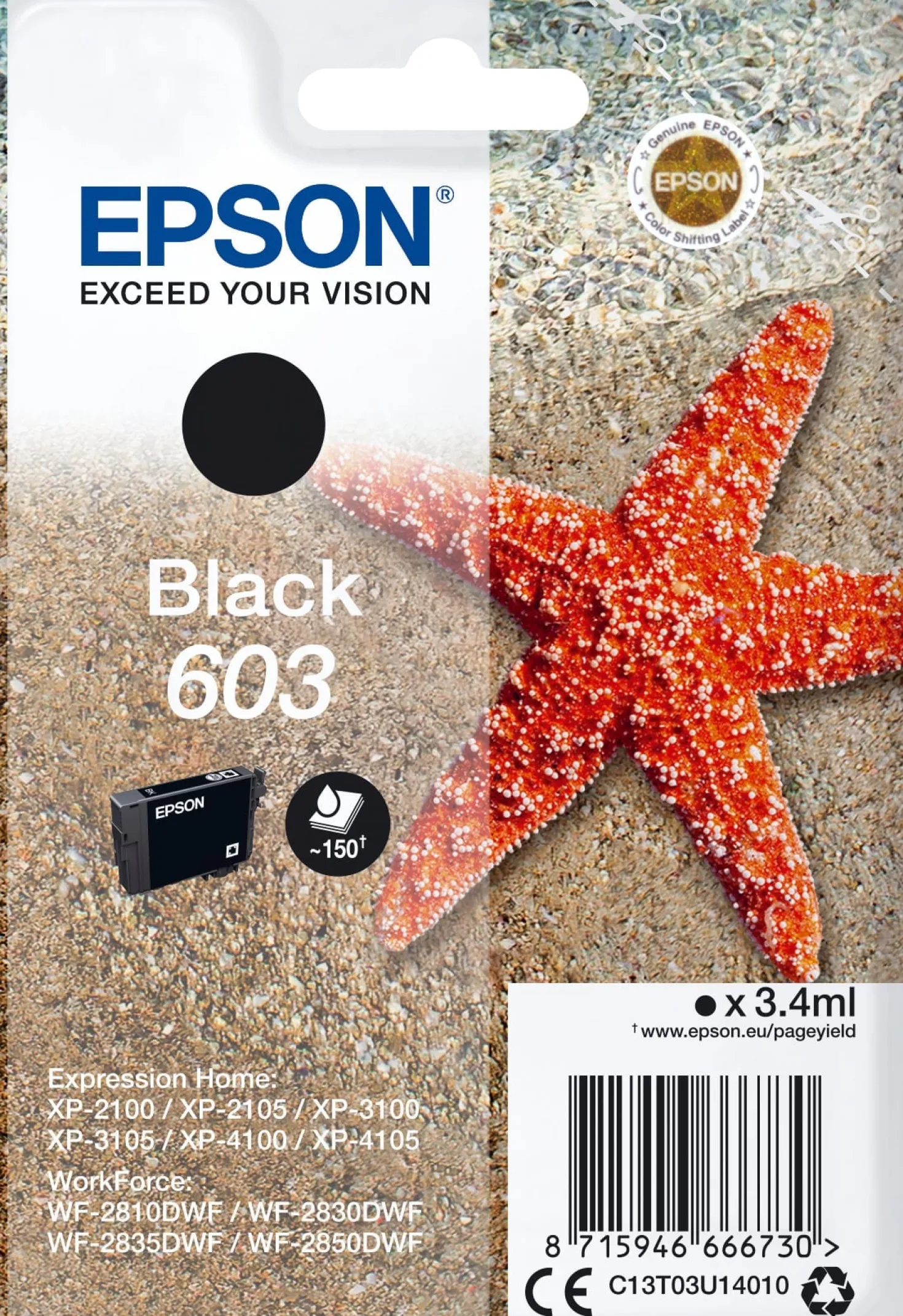 Ink-Jet Epson T03U 603 svart