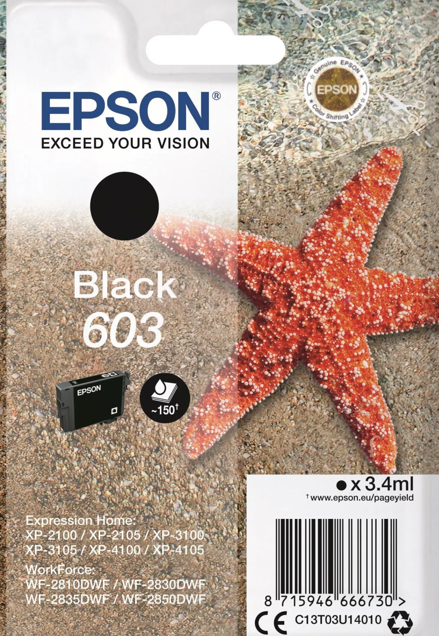 Ink-Jet Epson T03U 603 svart