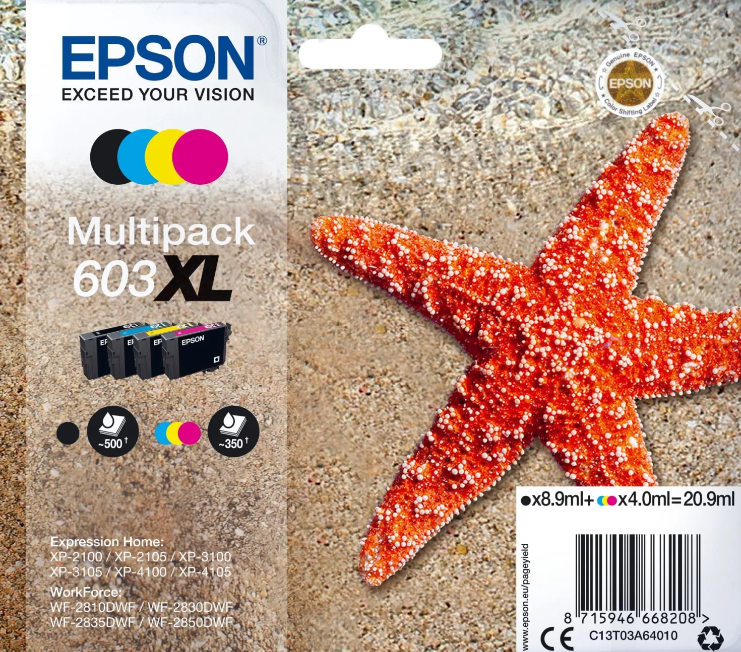 Ink-Jet Epson T03U 603XL Multipack 4-färg